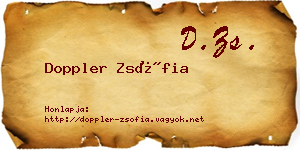 Doppler Zsófia névjegykártya